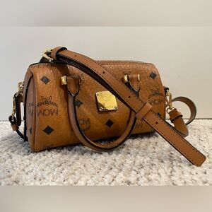 MCM *Mini* Boston Bag in Viestos Cognac - Discontinued - Excellent Quality!